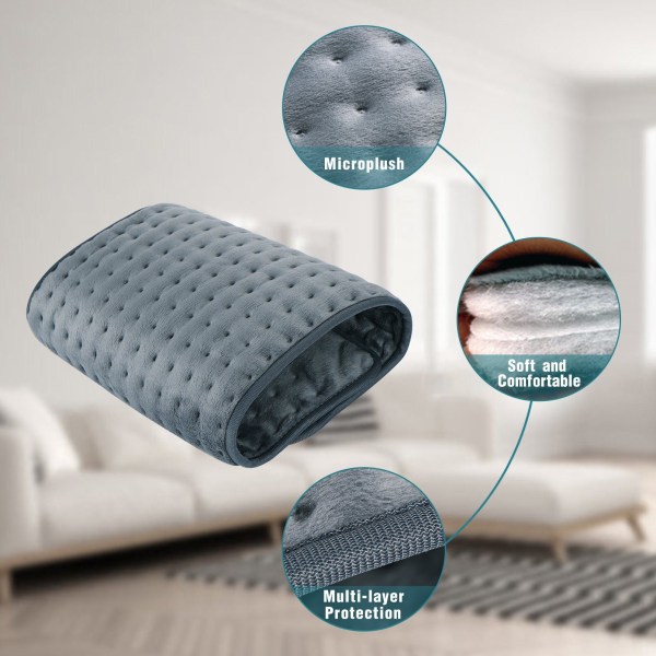 Elektrisk teppe 30*60 cm Kan vaskes i maskin 75W 100~230V Komfortabel sengevarmer