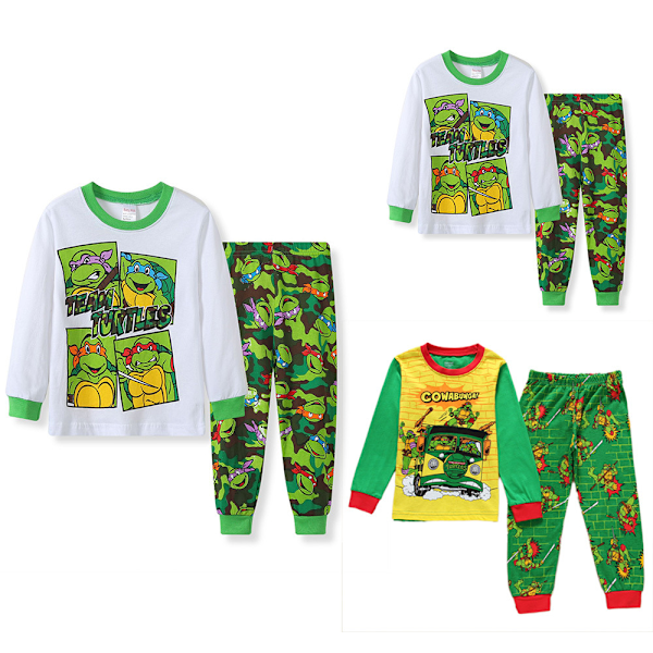 Børne Teenage Mutant Ninja Turtles Pyjamas Sæt Nattøj B B 100cm