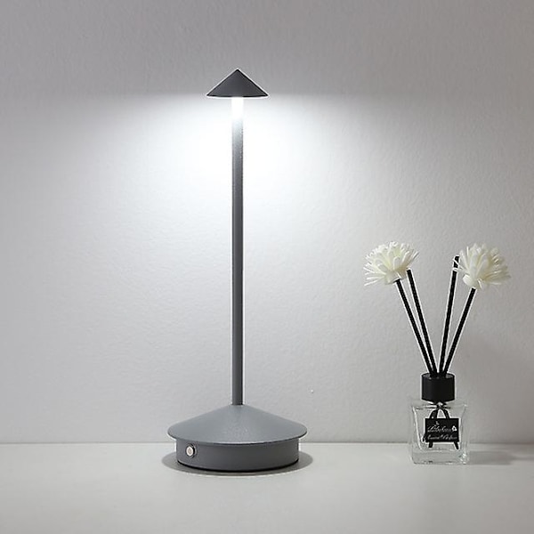 Laderbar Bordlampe Creative Dining Touch Led Hotel Bar Kaffe Pina Pro Bordlampe Lampada Da Tavolo Dekorativ Skrivebordslampe gray