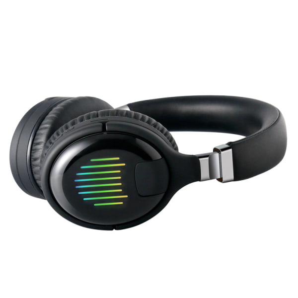 Langattomat 5.0 bluetooth-kuulokkeet taitettavat RGB-valaistus stereoäänipelikuulokkeet Musta
