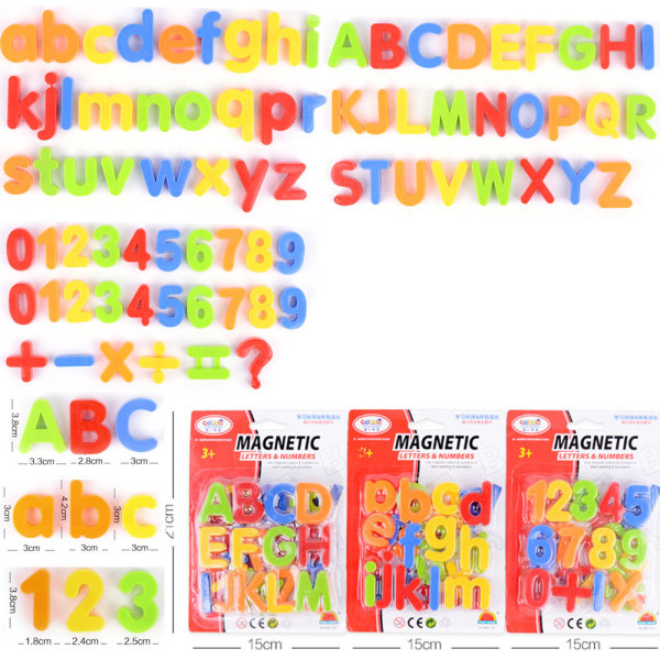 Magnetiska bokstäver och siffror - magneter på kylen för barn