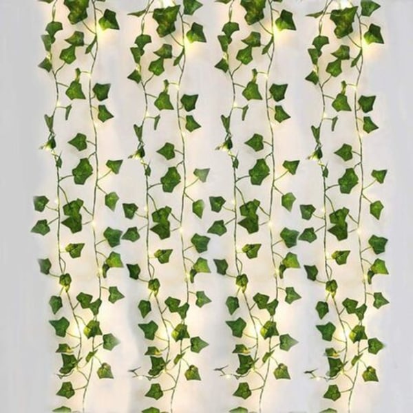Kunstig Ivy, [4 STK] 2M Leaf Fairy Lights, Artificia