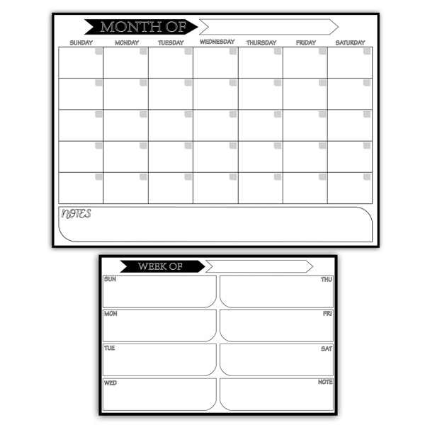 Magnetisk kalender Pasteboard Skole Uke Måned Planlegging Organisering Utstyr Melding Whiteboard Skolemateriell