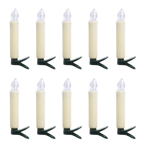 10st Clip Candle Lights For Julgran Mode Festival Party Dekoration For Sovrum Hem Vit