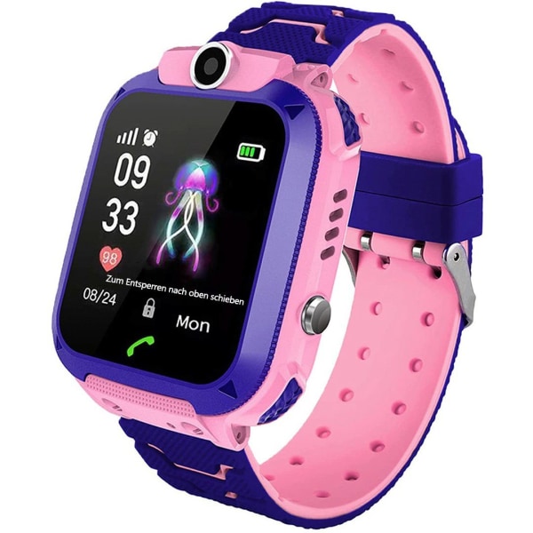 Lapset Smart Watch Vedenpitävä Smart Watch LBS Tracker ja Kids SOS Mobile -kosketusnäytöllinen videochat Wake Up