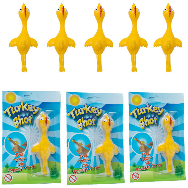 3 X Kids Kids Flick A Chicken Novelty Katapult Party Bag Toy Pinata Fillers