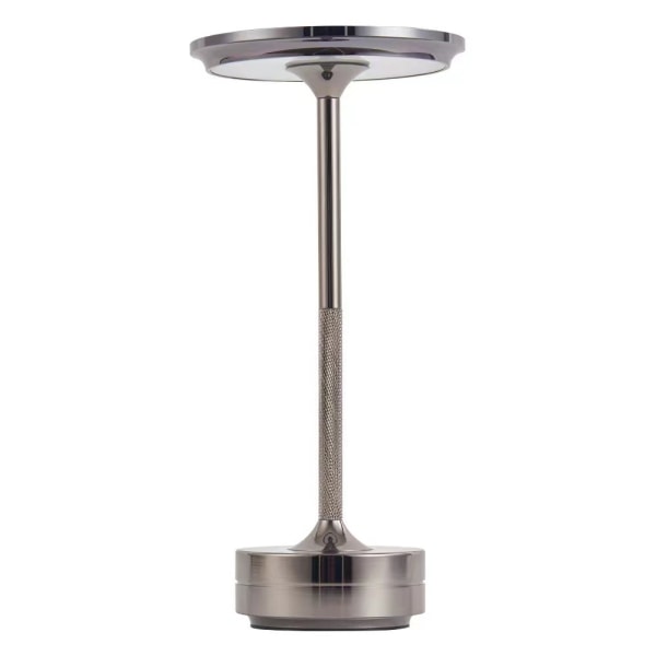 Trådløs bordlampe, dimbar, metall, USB-oppladbar - 1 stk - WELLNGS silver