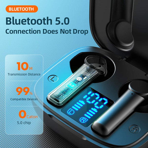 In-Ear Bluetooth-hodetelefoner, trådløse hodetelefoner
