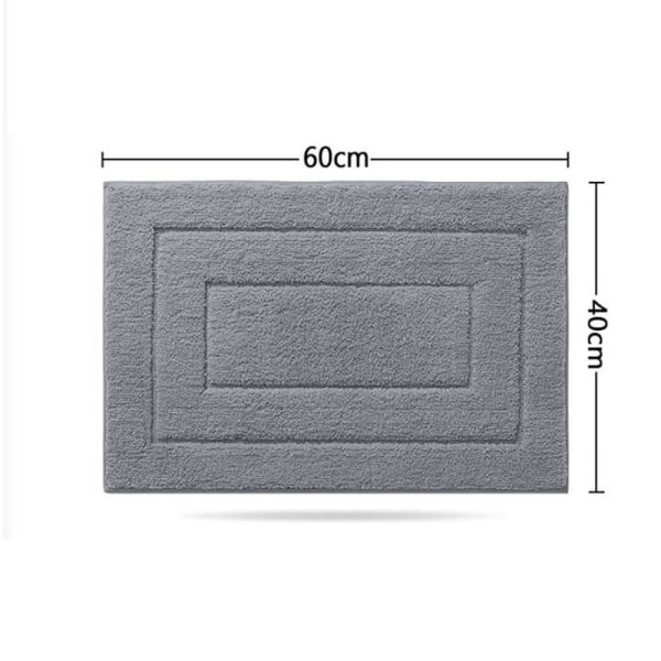 Kylpyhuoneessa matto, suihkuun, kylpyyn ja wc:hen (harmaa) (40 x 60 cm)