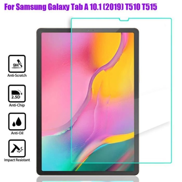 9H glasbeskyttelse til Samsung Galaxy Tab 10.1 (2019) T510 T515 @6125