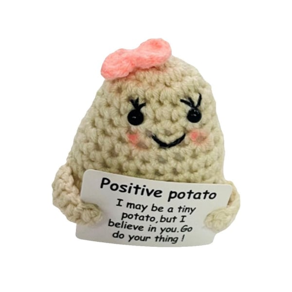 Rolig positiv potatisstickad potatisdocka I