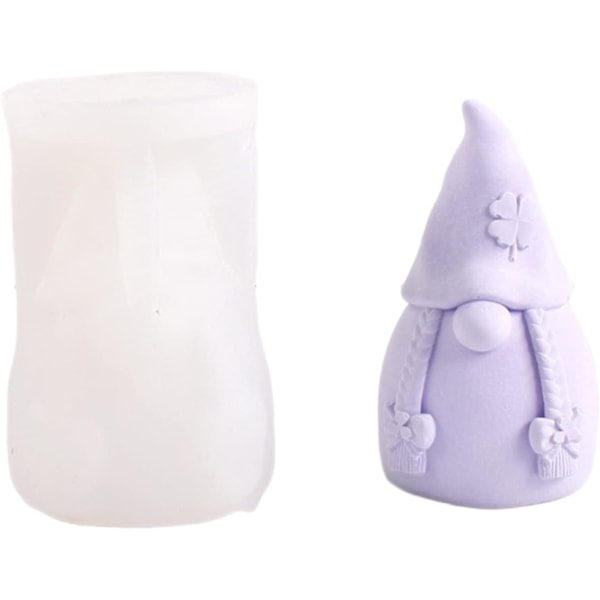 3D Tomte Epoxihartsform, Påsktomteformar Gnome J