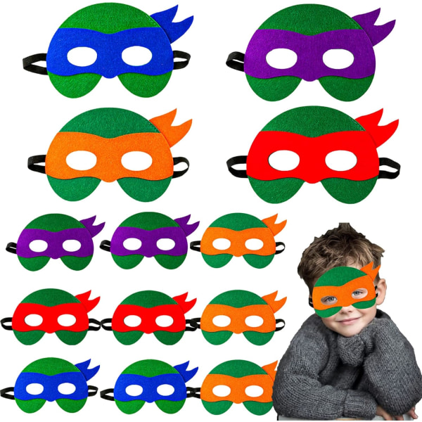 Sköldpaddor-maske, 12. Superhjälte-tema-filtermasker, Børnefødselsdag