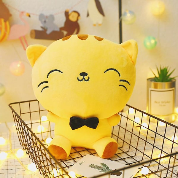 Supermjuk Kawaii Kitten Plysch för barn gul