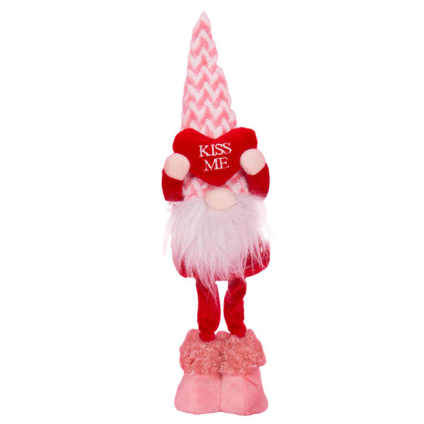 Alla hjärtans docka Långben Gnome Plysch Med Kärlek Hjärta Inredning Säsongsbetonad Dvärg Heminredning Present For Barn Flickor Man