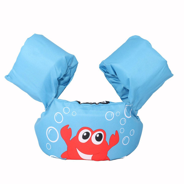 Småbarnslivväst Flytväst Swim Floaties för småbarn Flickor och pojkar Barn simma himmelsblå krabba