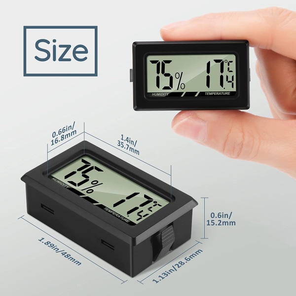 Digital termometer og hygrometer til drivhus