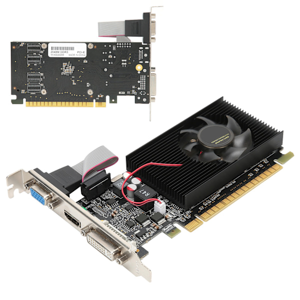 GT730 2GB Grafikkort Stationär Datortillbehör 64bit DDR3 Display Interface Adapter 0.4