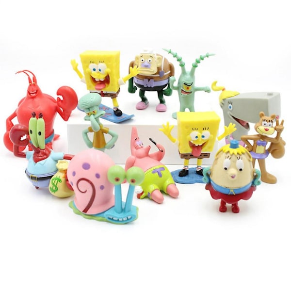12 st Spongebob och Patrick tecknade karaktärer leksak