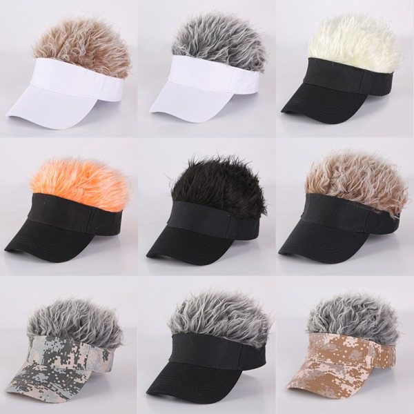 Höst och vinter peruk keps ny män och dam rolig hatt kreativ personlighet peruk keps casual integrerad keps svart hatt svart hår justerbar