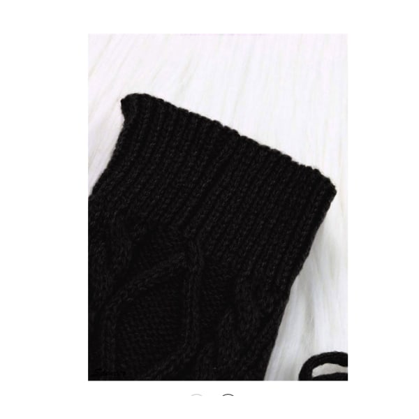 Hæklede strikkede sokker til kvinder Knæhøje lårstrømper Varm Bu