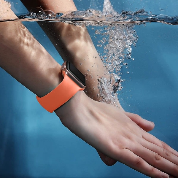 Paket med 6 sportband 38 mm, 42 mm mjuka silikonvattentäta armband som är kompatibla med Iwatch-appen