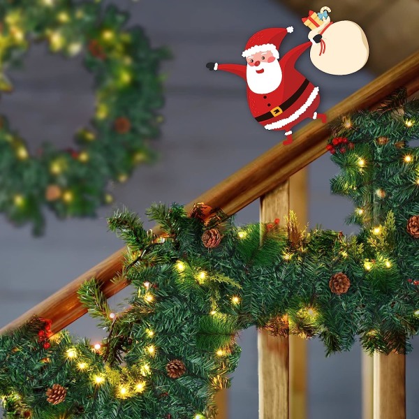 1,8m Rotting julepynt til trappepeiser Julekranser