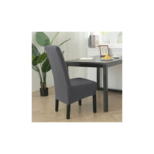 (c)6-pak vaskbare universelle stolebetræk i strækbar mikrofiber