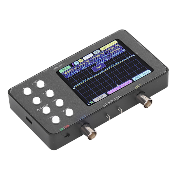Digitalt oscilloskop 2-kanals bärbar signalgenerator 2Mhz bandbredd 50M samplingsfrekvens 3,2 tum LCD-skärm med bakgrundsbelysning 0.4