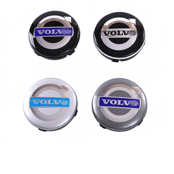 Passar till Volvo 64mm navkapslar Passar till S60 S90 XC40 XC60 navkapslar (4 st) (grå blå)