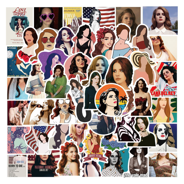 50 stk sangerinde Lana Del Rey Graffiti klistermærke