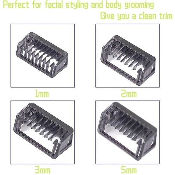 Guidekam 1/2/3/5mm för Single Blade Rakapparat Kroppshårsguide Qp2510 Qp2520 Qp2521 Qp2522 Qp2530 Qp253