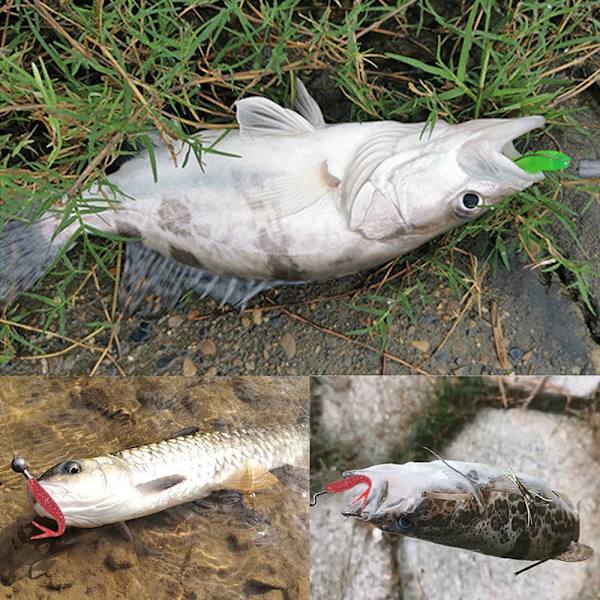 20ST/ Set Mjuka Fiskedrag Mjuka Beten GUL