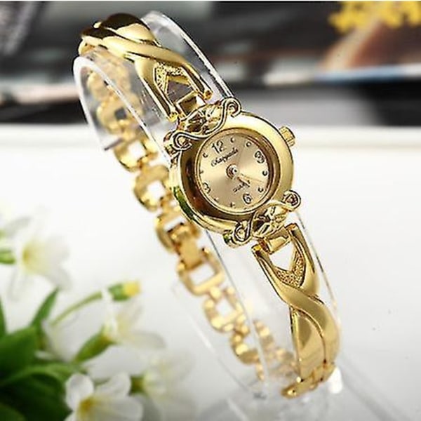 Kvinnor Watch Mujer Golden Relojes Liten Urtavla Quartz Watch Populär Armbandsur Hour Kvinnliga Dam Eleganta klockor 477