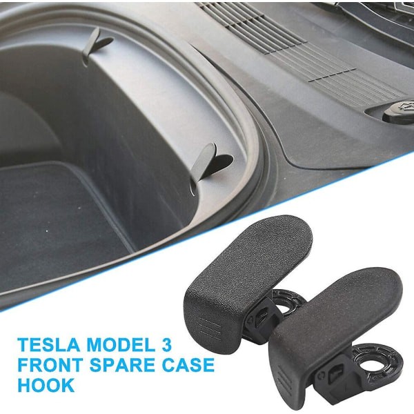 2-pak Tesla Model 3 Front Trunk Hooks