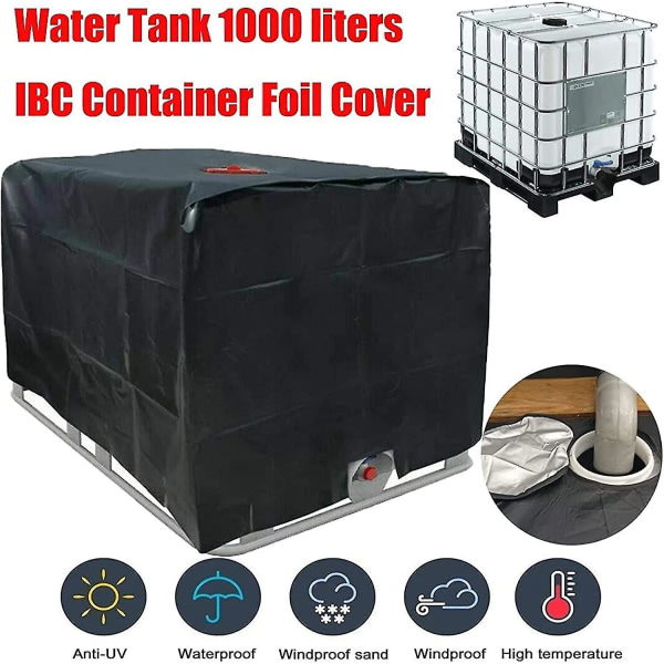 Ibc vattentank cover, 1000l anti-uv cover för behållare regnvatten fångst tank Presenning skyddande Uv film,a