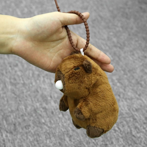 Capybara plyschnyckelring med Squeeze Bubble Lättviktshängande hängande rekvisita til dekoration af nyckelväska 1.