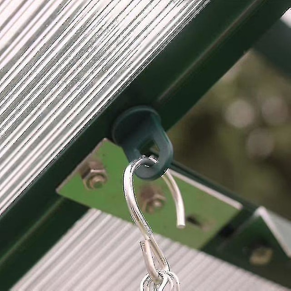 Paket med 50x växthusklämmor - Växthusklämmor - Lätt installation Liten växthus Svart plastklämma Fast spänne för korg Blomkruka 50st
