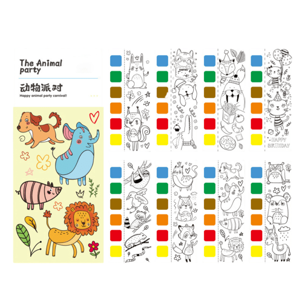 Handgjorda handgjorda målbøger Multi-play Metode Farvelægning Doodles Leksaker til barn Djur
