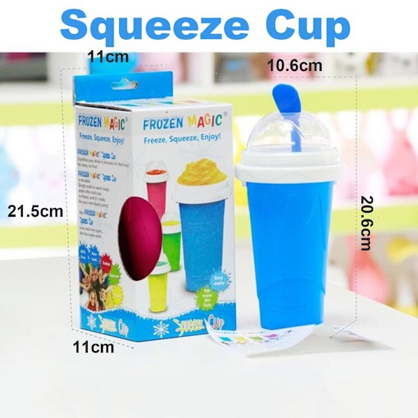 Slushiemaskin Mugg Magisk Snabbfryst Smoothie Mugg rose red