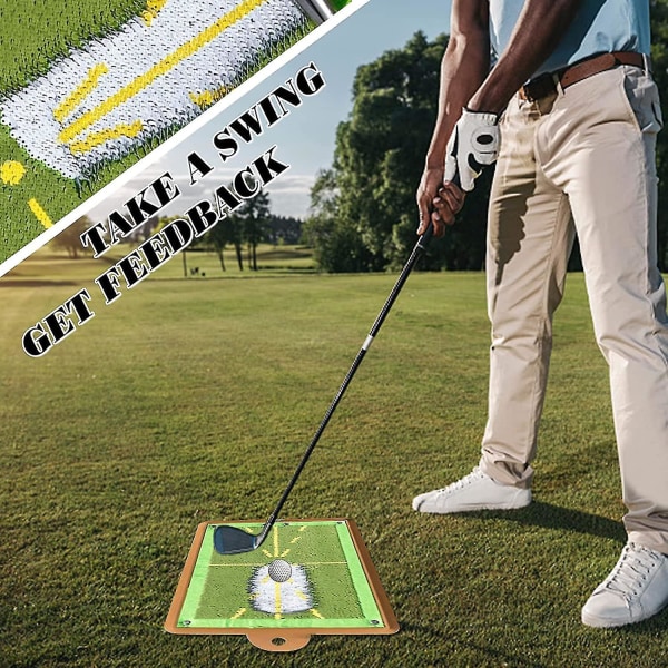 Golfträningsmatta för slagdetektering. Premium Golf Impact Mat. Path Feedback Golfträningsmattor