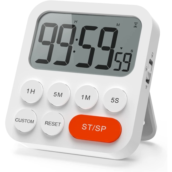 digital kjøkkentimer, Magnetisk stoppeklokke med klokke