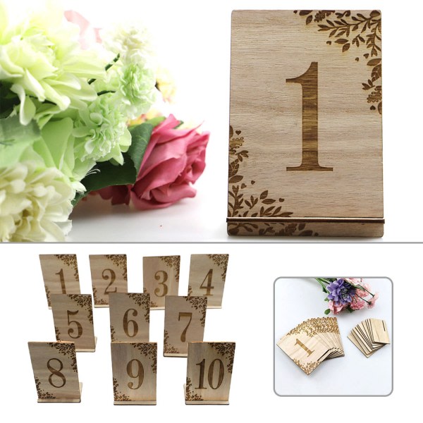 Trä bröllop nummer bord skylt Bröllop leveranser engelska bokstäver sittplatta