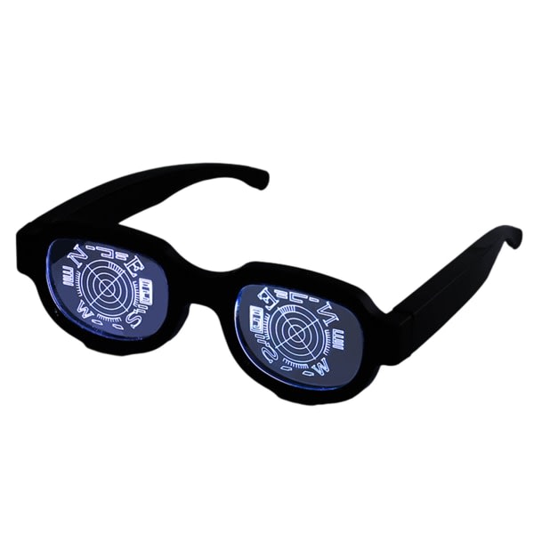 LED Cartoon Touch Type Glødende glass Oppladingsbare selvlysende festglasögon for prestanda nr 3