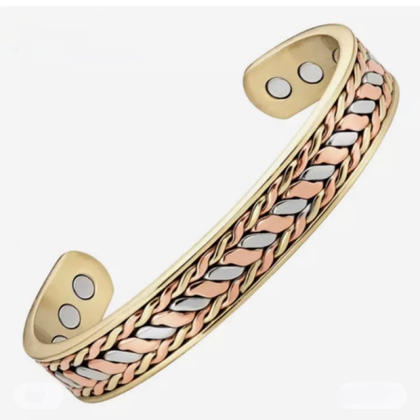 För artrit Naturlig ledvärk - Hälso smycken present, magnetisk öppning justerbart armband, flätat koppar armband för kvinnor eller män