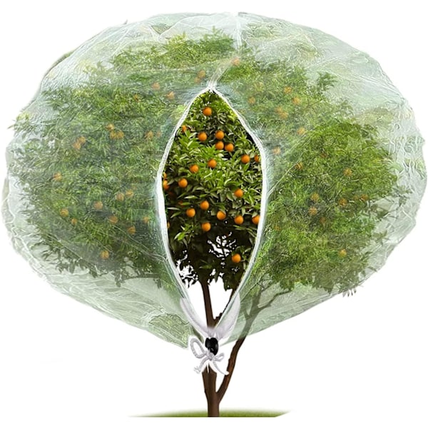 Insektnett med glidelås, insektnett for plantebeskyttelse for å beskytte planter, frukt og blomster mot insekter og fugler 1.8*1.8m