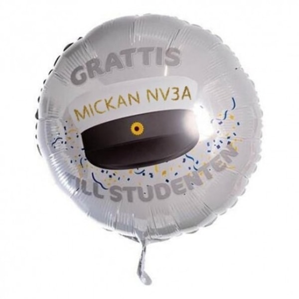 Folieballong - Grattis Till Studenten 53 cm multifärg