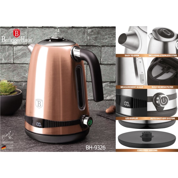 Berlinger Haus - Rose-gold Electric kettle with temperature controlle by  BerlingerHaus.com