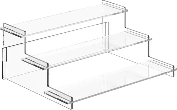 3-Tier Acrylic Display Stand - Clear Cupcake Stand & Perfume Organizer