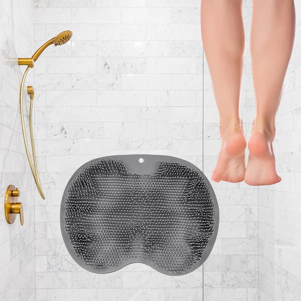 Fod- og rygskrubber til brusebadet Gray 1 Piece
